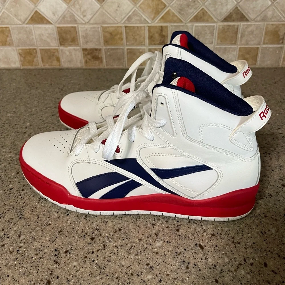 Reebok Classic Mid Men’s Sneaker OE2501 Size 9 Red White and Blue - Picture 3 of 9
